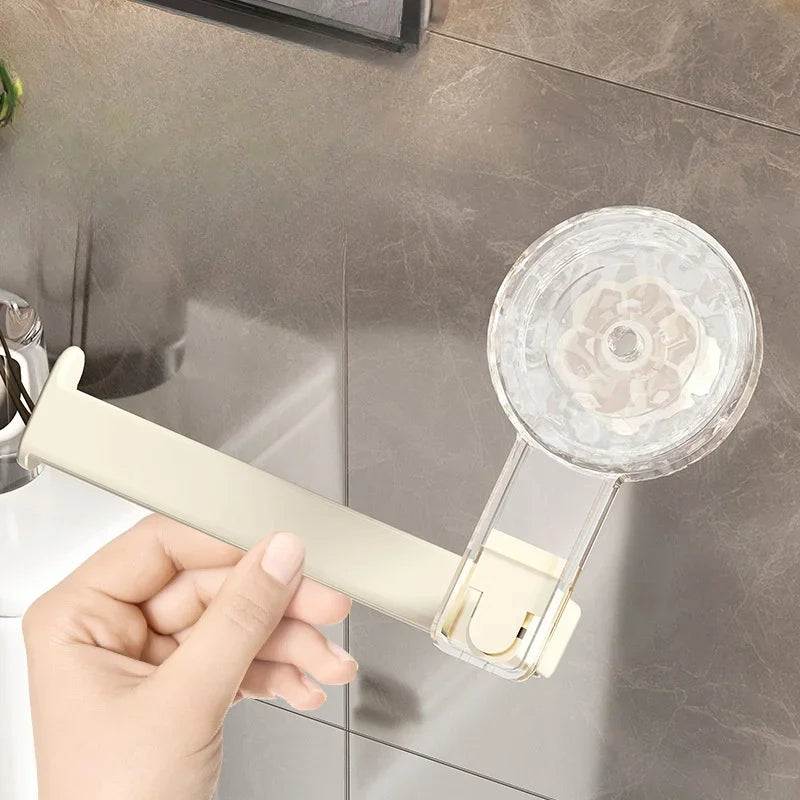 Wall-Mounted Toilet Paper Holder with Suction Cup - Self-Adhesive, No-Drill Installation,  Multipurpose Tissue Roll