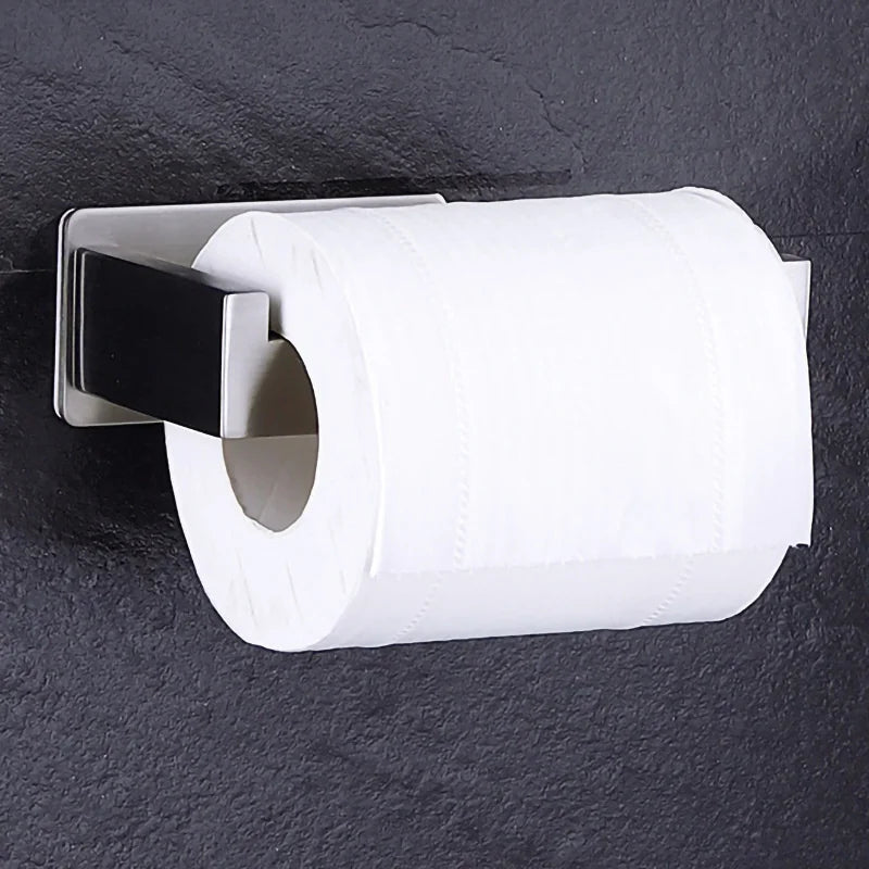 High Quality 304 Stainless Steel Roll Paper Holder Nail-free Toilet Tissue Kitchen Towel Roll Dispenser Bathroom Accessories