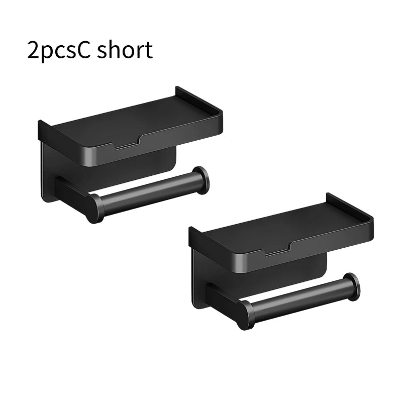 Toilet Paper Holder Wall-Mounted Aluminum alloy Toilet paper holder tissue rack Bathroom tissue holder Bathroom Accessories