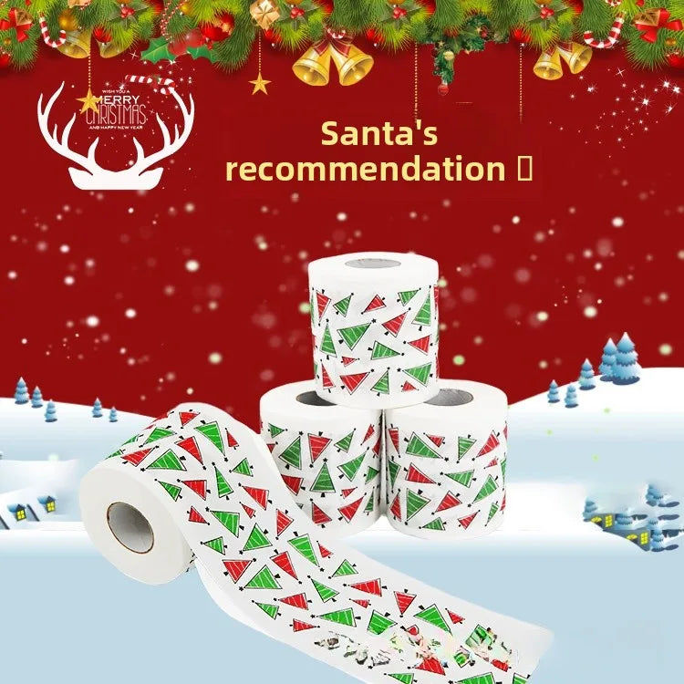 Christmas Print Colored Toilet Paper Roll Large Quantity Hygienic Paper Towels Bulk Shipping Home Direct Straightening