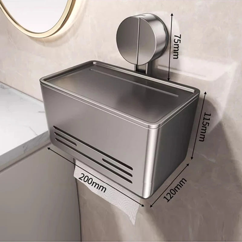 Suction cup, toilet tissue box, bathroom living room drawer box, toilet paper box, face towel storage box, wall hanging