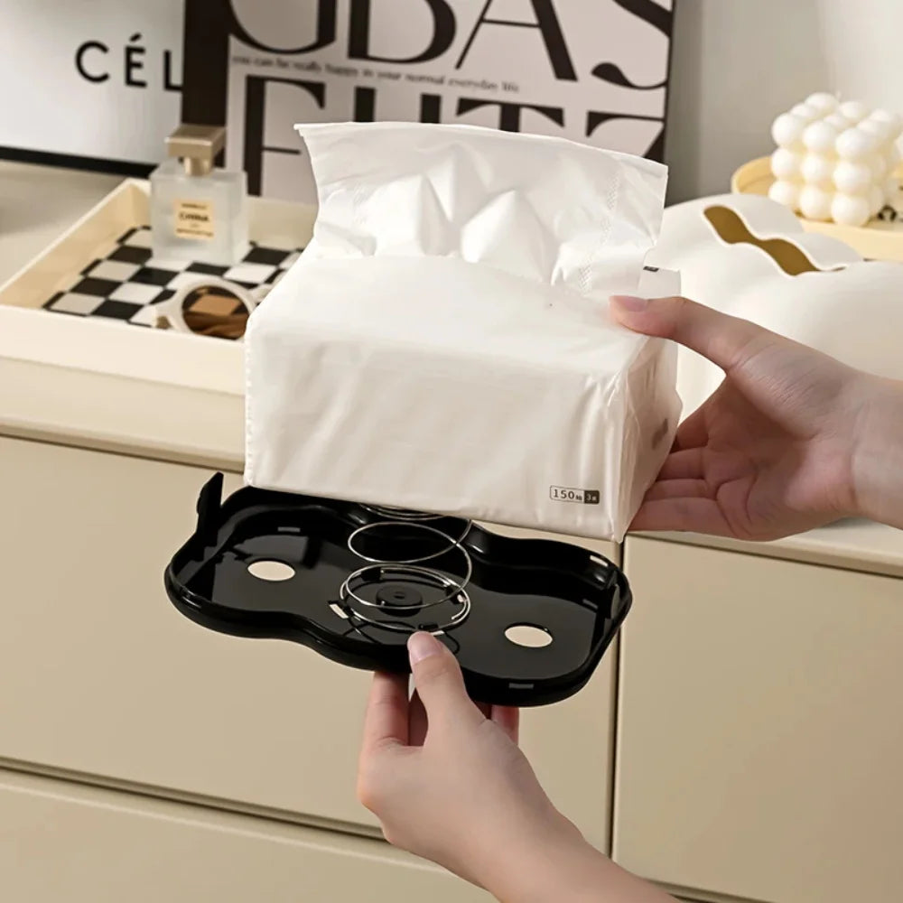 Cloud Creative Tissue Box Household Bathroom Paper Suction Box High-End Cream White Wall Mounted Paper Box