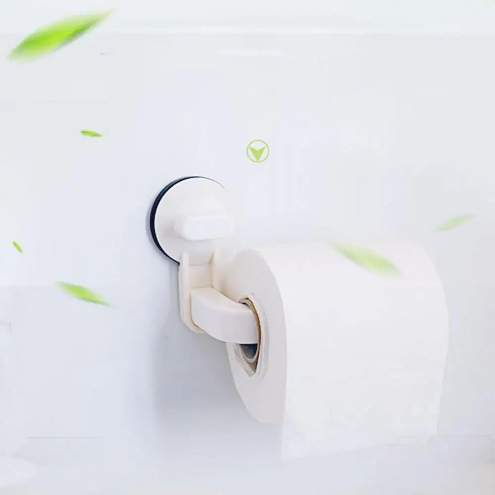 Toilet Paper Holder Suction Multi-Purpose Suction Toilet Paper Bracket Stick-On Bathroom Tissue Holder with Thickened Design