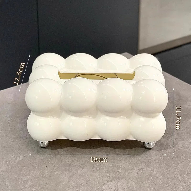 INS Style Marshmallow Tissue Box Korean Style Cute Removable Tissue Box Desktop Decorative Supplies for Home Napkin Holder