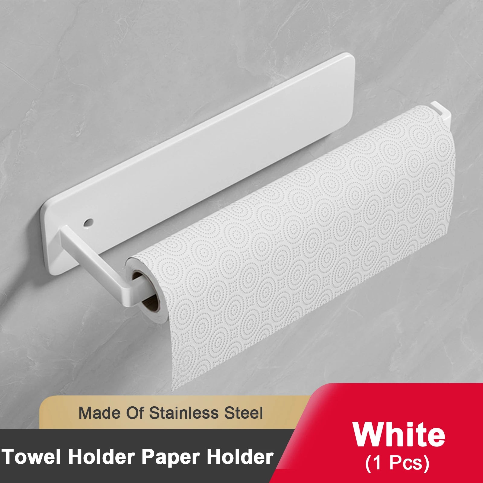 Kitchen Paper Towel Holder Adhesive Tissue Hanger Toilet Roll Paper Dispenser Cabinet Storage Napkin Rack Bathroom Accessories