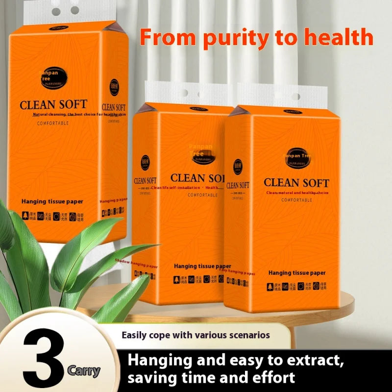Household affordable package pumping paper, wall hanging paper towels, stockpiling toilet paper, bottom pumping paper, hanging e