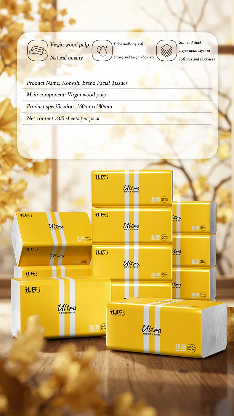 24 Large Packs Of Toilet Paper Can Be Wet Water Pliable Log Affordable Pack Of Facial Tissues Napkins 5 Layer Thickened Embossed