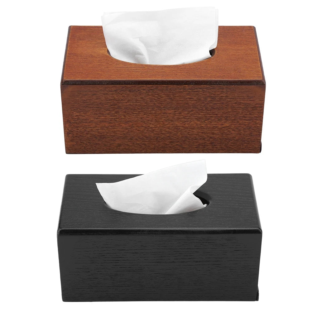 Tissue Box Napkin Holder Case Paper Box Container Elegance Wood Storage Box Hotel Home Decoration Bedroom Kitchen Accessories