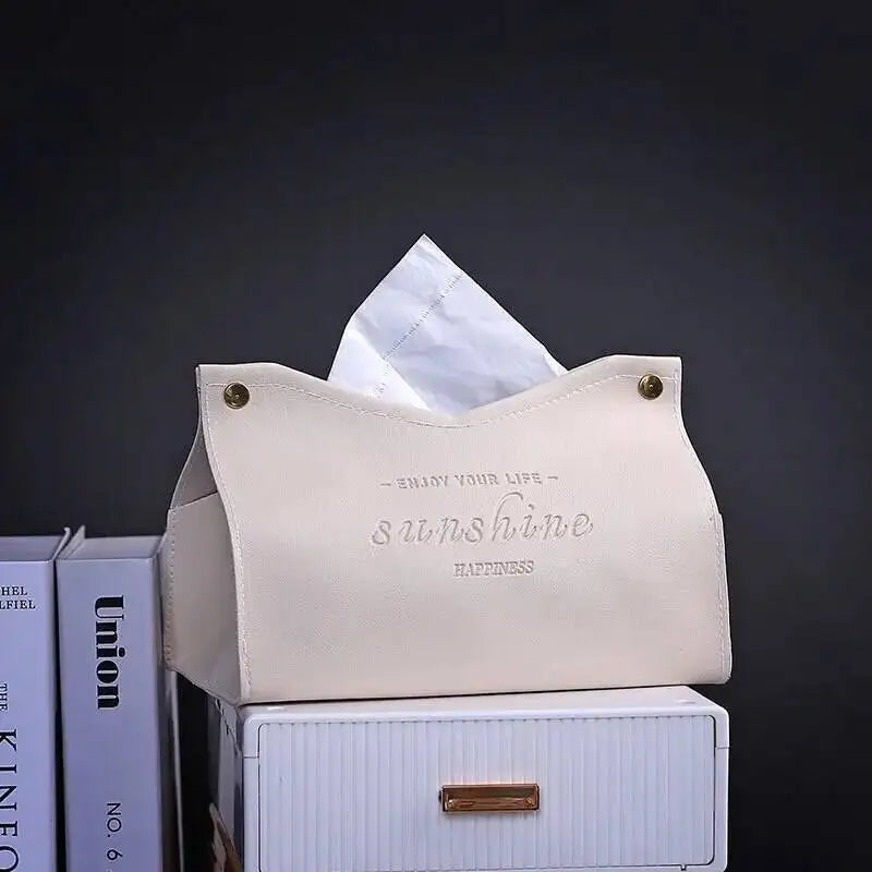 Living Dining Room Tissue Storage Box Environmentally Friendly Multi-Purpose Solid Color Creative Napkin Box