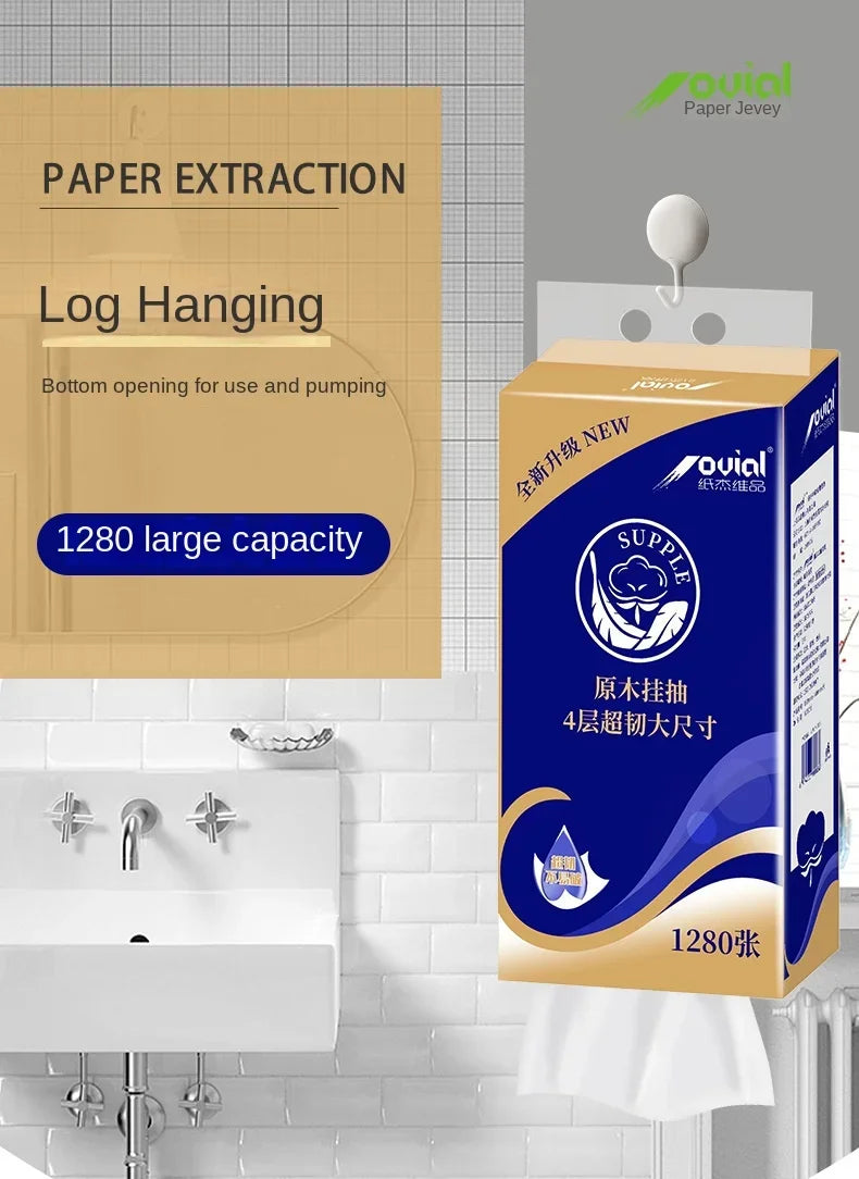 Bulk Pack Toilet Paper for Home Use Soft Embossed Tissues Bottom Extraction Hand Towels Bathroom Paper Essentials