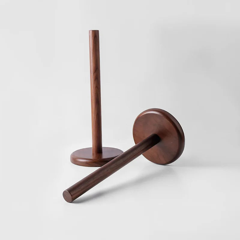 HeMe Black walnut simple solid wood kitchen dining table tissue rack household roll paper rack kitchen tissue storage rack