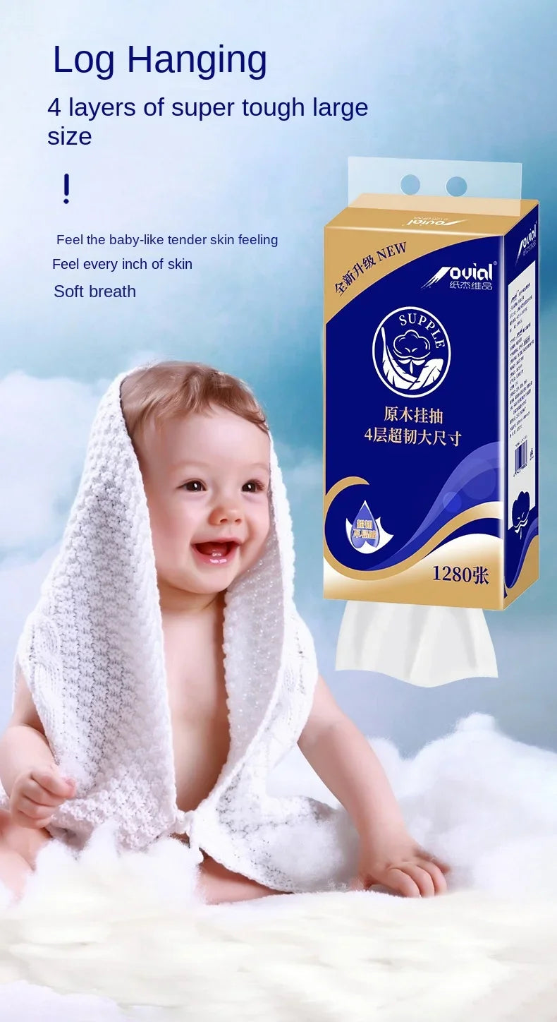 Bulk Pack Toilet Paper for Home Use Soft Embossed Tissues Bottom Extraction Hand Towels Bathroom Paper Essentials