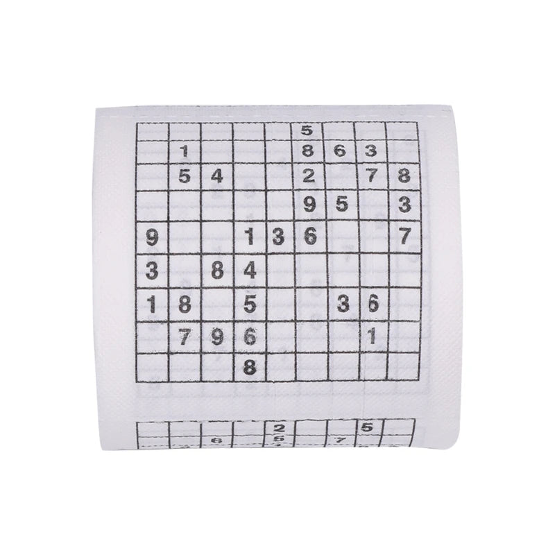2021 New Durable Sudoku Printed Tissue Paper Toilet Roll Paper Good Puzzle Game