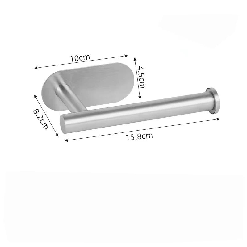 1PCS Kitchen Paper Towel Holder Toilet Paper Holder Adhesive Tissue Rack Napkin Dispenser Cabinet Storage Bathroom Accessories