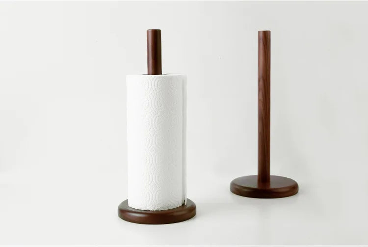 HeMe Black walnut simple solid wood kitchen dining table tissue rack household roll paper rack kitchen tissue storage rack