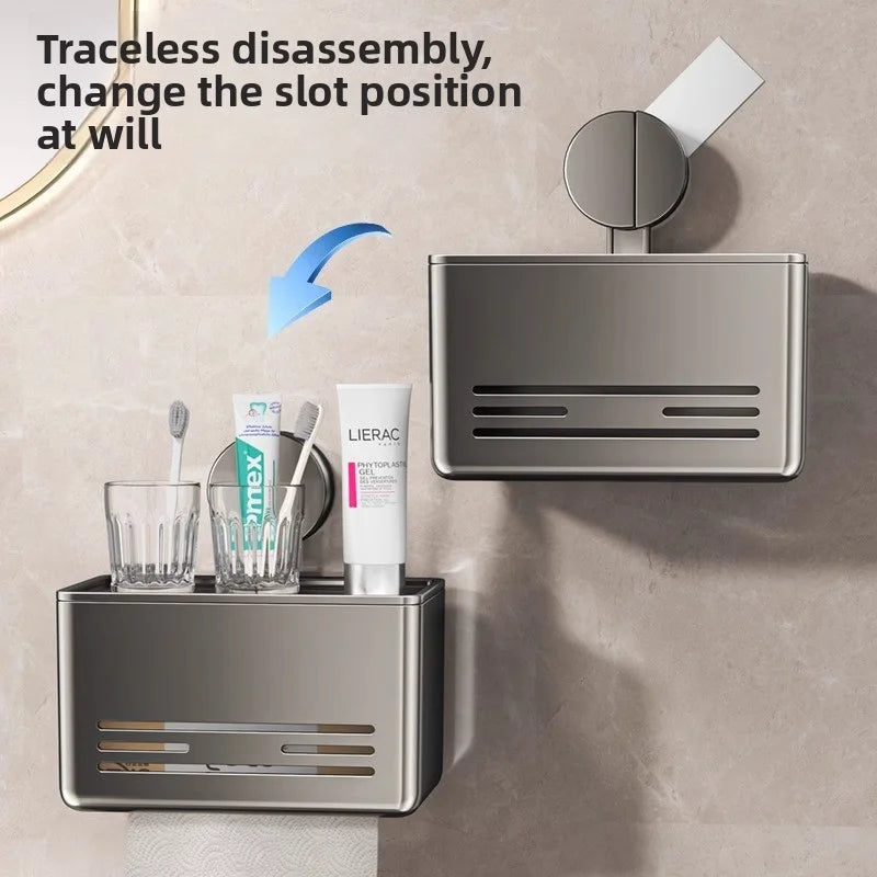 Suction cup, toilet tissue box, bathroom living room drawer box, toilet paper box, face towel storage box, wall hanging