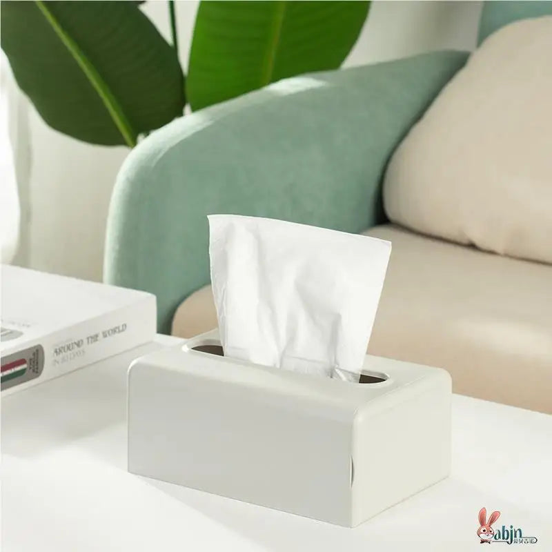 Wall-Mounted Tissue Box Kitchen Home Use Napkin Holder Storage Box Drop-In No-Punching Required Simple Rectangular Plastic De...