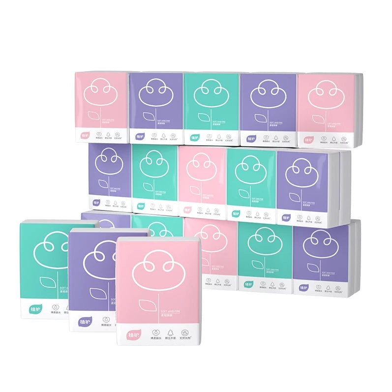 Portable Handkerchief Paper Tissue Small Pa Dstring able Carryon Table Napkin Facial Tissue Life Use Paper