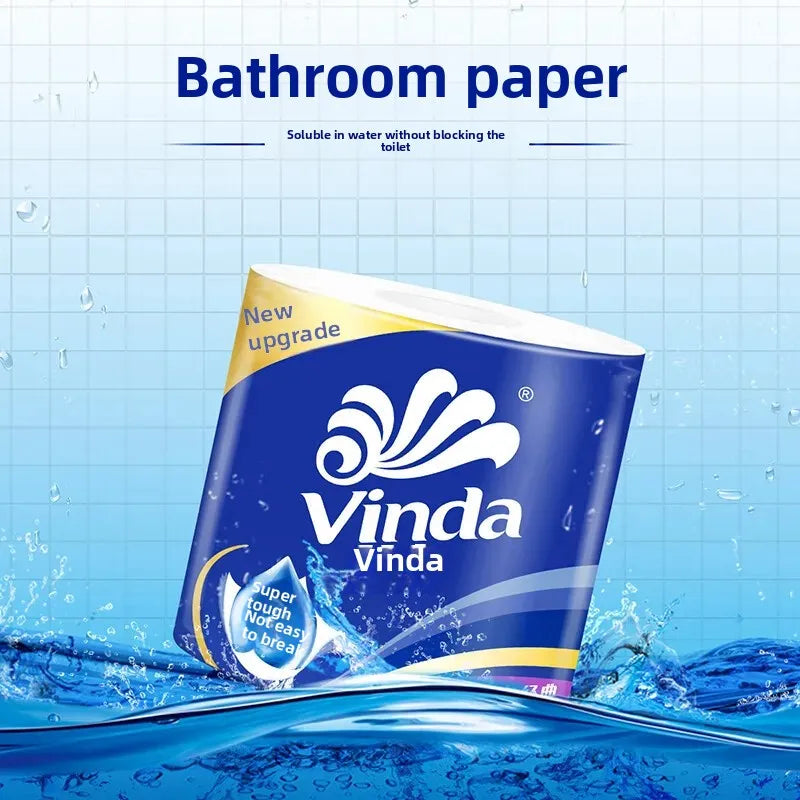 Vinda Toilet Paper Core 4 Layers 130g Blue Thick Classic Household Hygienic Paper Towels Strong And Durable