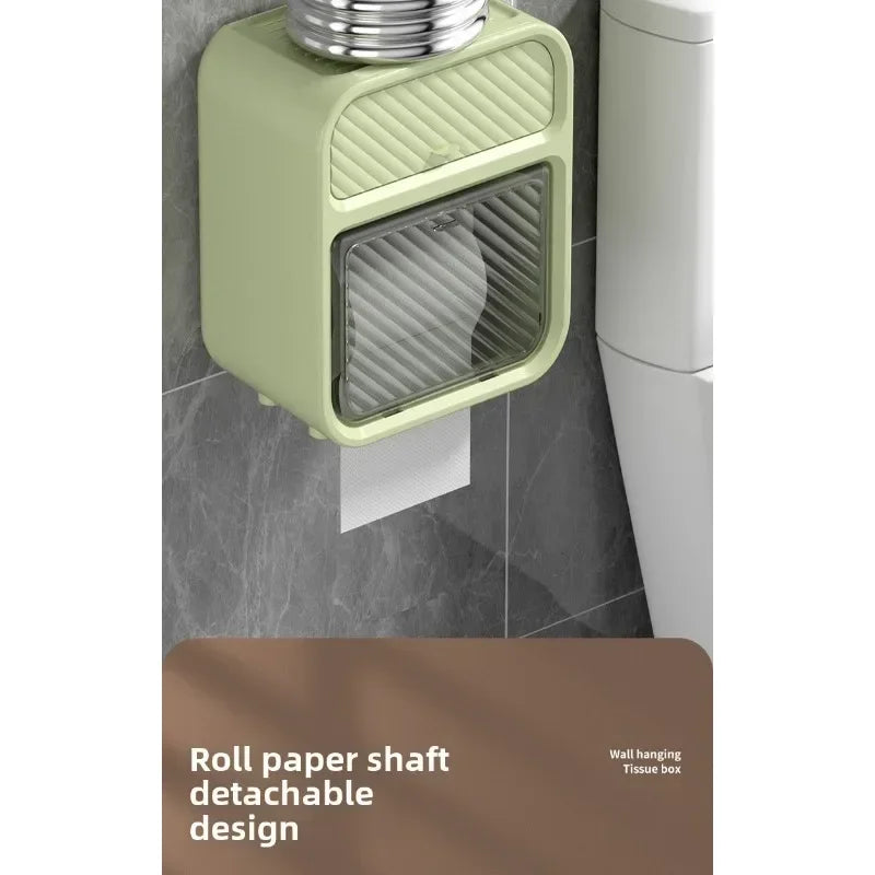 New HOT Toilet toilet carton Wall-mounted tissue box No punching Waterproof toilet paper Roll paper rack
