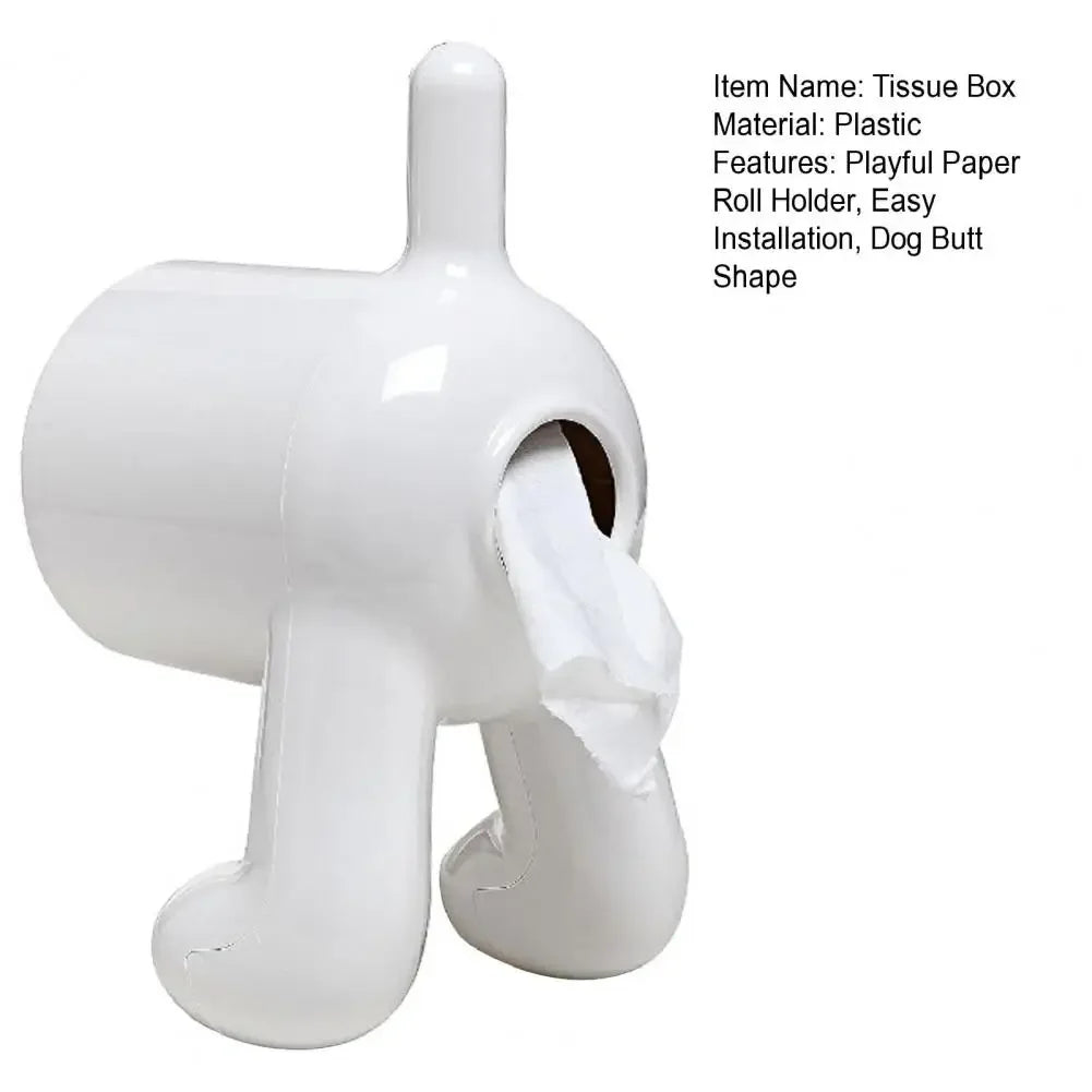 Funny Toilet Paper Dispenser Dog Butt Toilet Paper Holder Wall-mounted Tissue Organizer for Dog Lovers Bathroom Decor Funny Dog