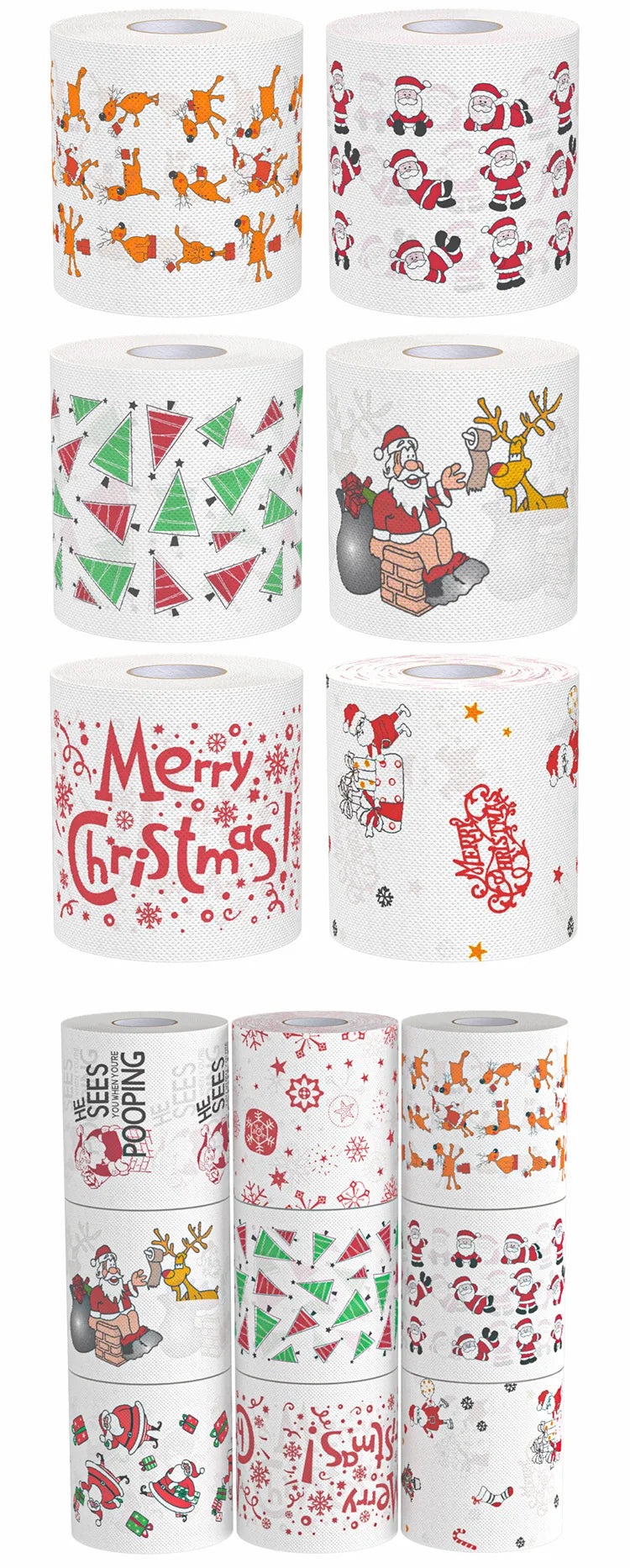Christmas Print Colored Toilet Paper Roll Large Quantity Hygienic Paper Towels Bulk Shipping Home Direct Straightening