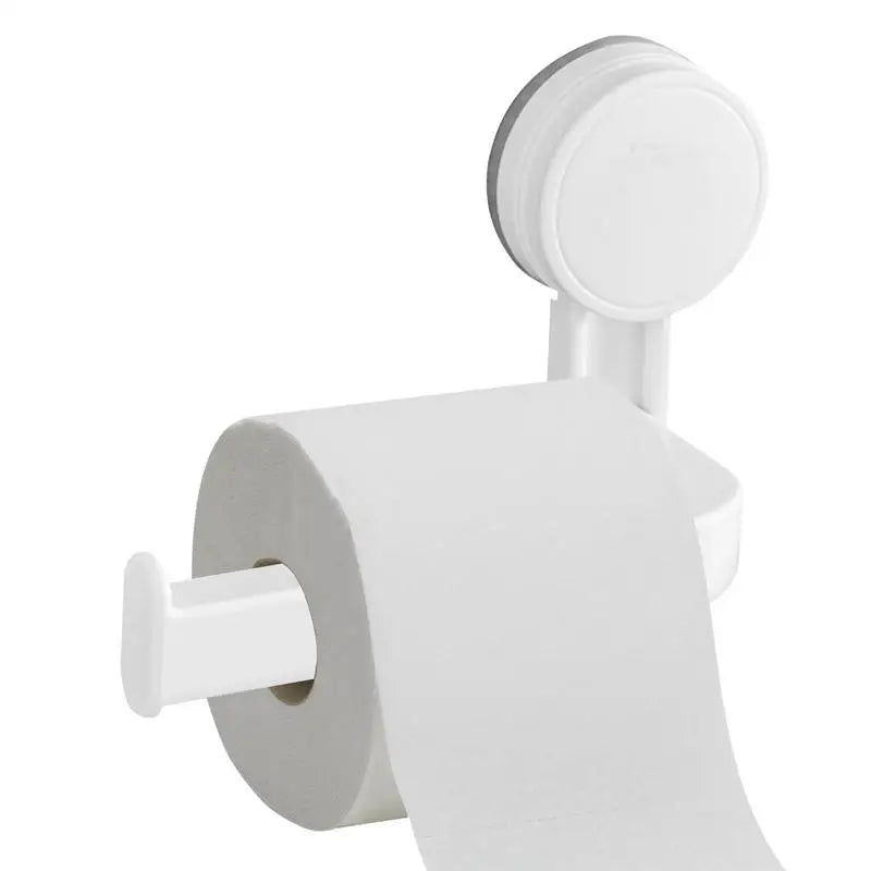 Toilet Paper Holder Suction Multi-Purpose Suction Toilet Paper Bracket Stick-On Bathroom Tissue Holder with Thickened Design