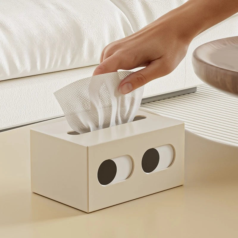 Tissue Box Table Napkin Rings Tissue Case Paper Box Container Solid Storage Box Home Table Decoration