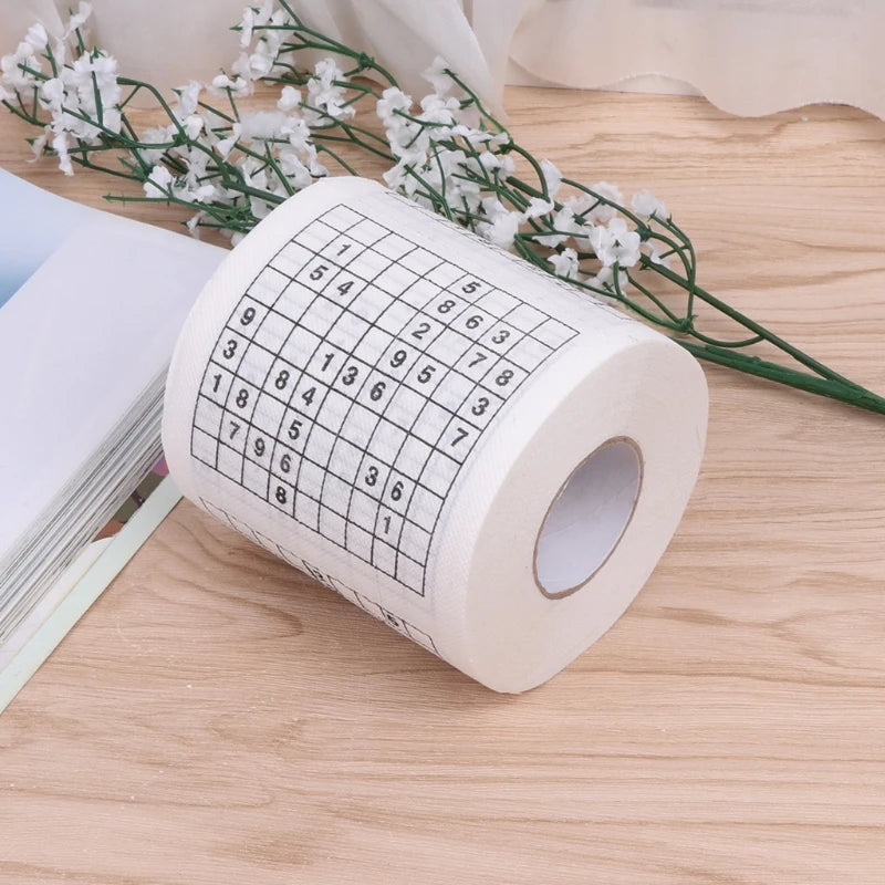 2021 New Durable Sudoku Printed Tissue Paper Toilet Roll Paper Good Puzzle Game