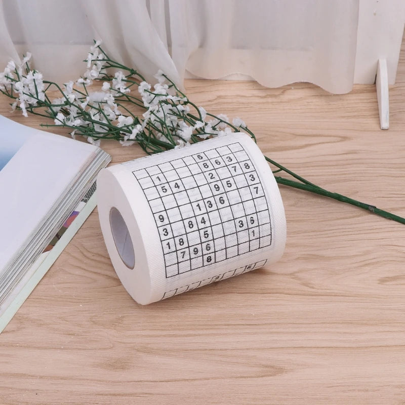 2021 New Durable Sudoku Printed Tissue Paper Toilet Roll Paper Good Puzzle Game