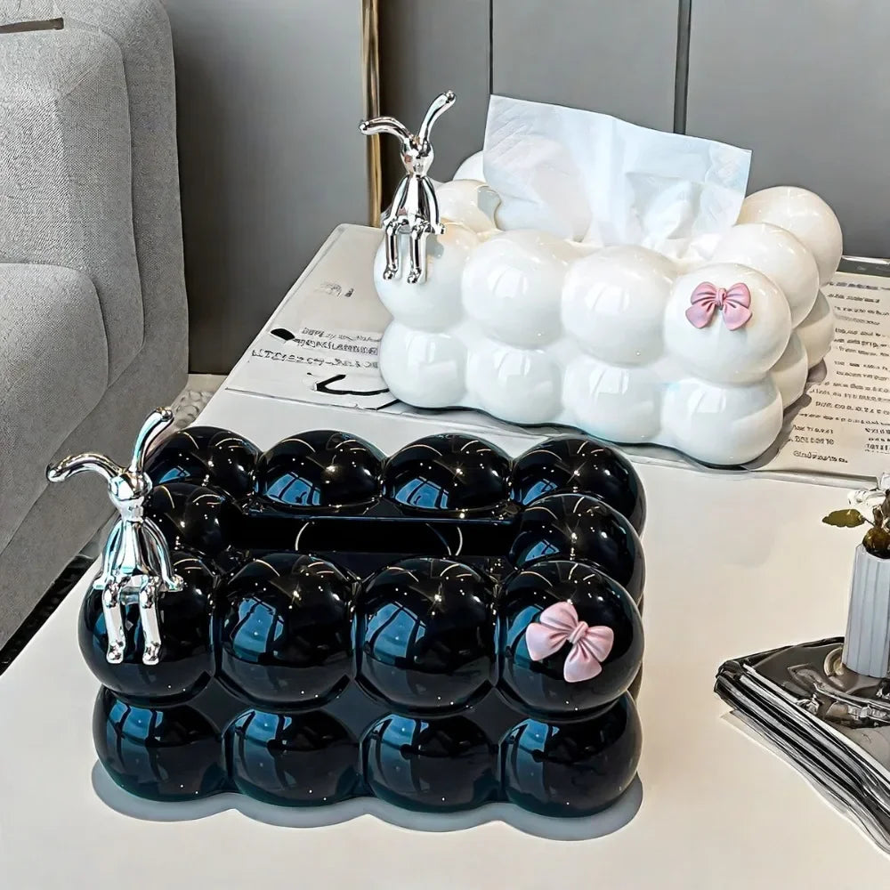 INS Style Marshmallow Tissue Box Korean Style Cute Removable Tissue Box Desktop Decorative Supplies for Home Napkin Holder