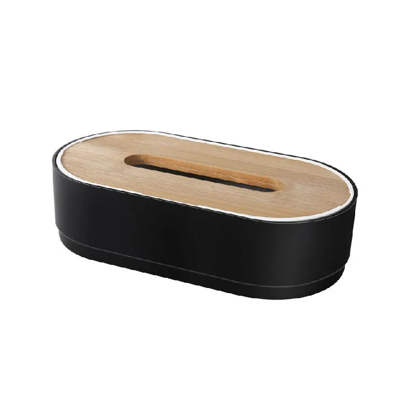 Bamboo Tissue Box Holder Cover Toilet Paper Storage Dispenser Handmade Bathroom Living Room Vanity Napkin Organizer Case
