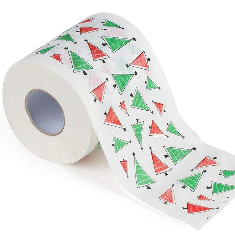 Toilet Paper Christmas Pattern Series Roll Paper Santa Claus Reindeer Hygienic Paper Creative Toilet Papers Rolls Funny Napkins