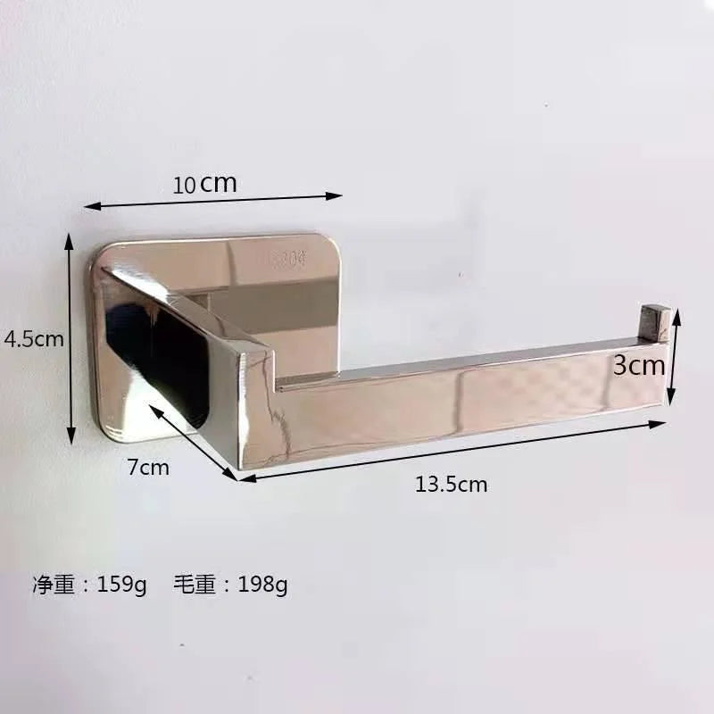High Quality 304 Stainless Steel Roll Paper Holder Nail-free Toilet Tissue Kitchen Towel Roll Dispenser Bathroom Accessories