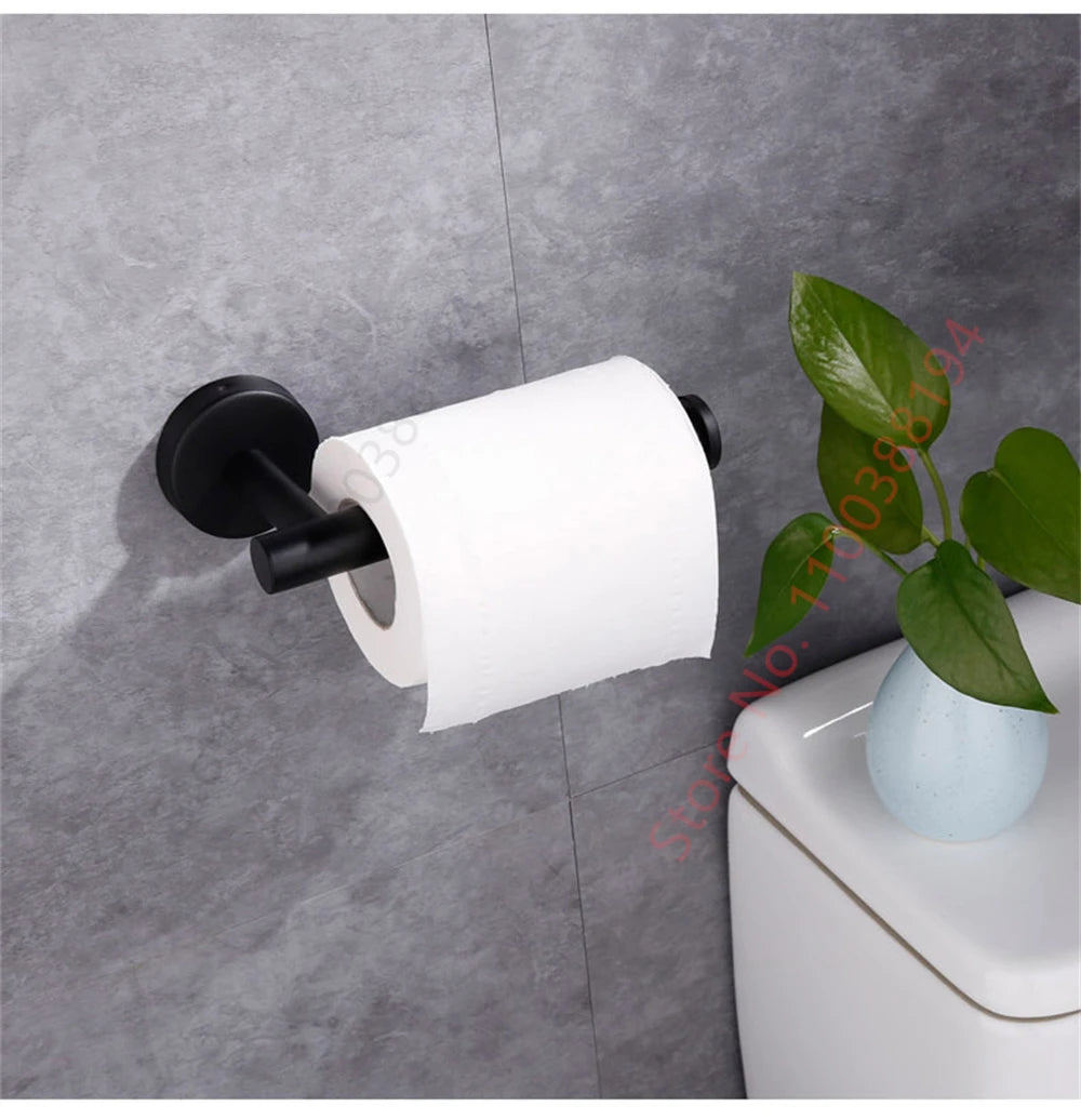 Adhesive Toilet Roll Paper Holder Organizer Wall Mount Storage Stand Kitchen Bathroom No Drill Tissue Towel Dispenser Stainless