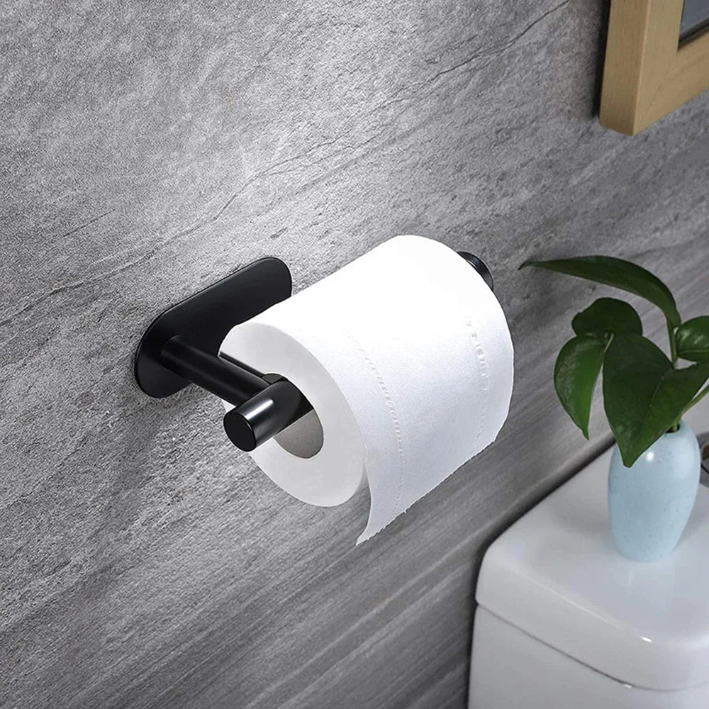 1PCS Kitchen Paper Towel Holder Toilet Paper Holder Adhesive Tissue Rack Napkin Dispenser Cabinet Storage Bathroom Accessories