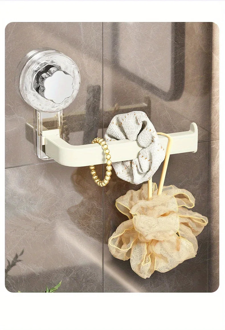 Wall-Mounted Toilet Paper Holder with Suction Cup - Self-Adhesive, No-Drill Installation,  Multipurpose Tissue Roll