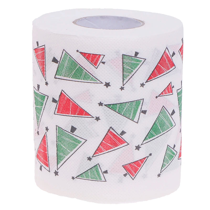 30m/roll Christmas Table Napkin Home Santa Claus Bath Toilet Roll Paper Xmas Decor Tissue Christmas Decorations New Year Gifts
