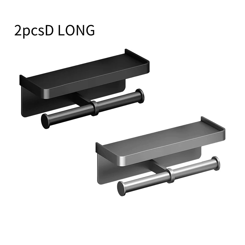 Toilet Paper Holder Wall-Mounted Aluminum alloy Toilet paper holder tissue rack Bathroom tissue holder Bathroom Accessories