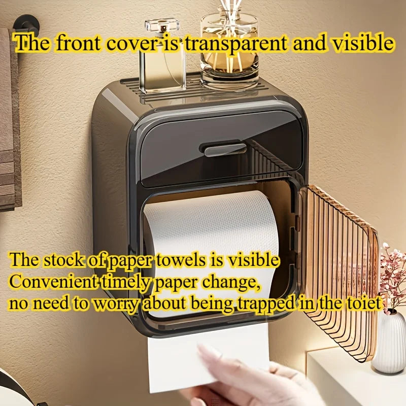 Toilet Paper Box Toilet Paper Roll Storage Rack Bathroom Roller Tissue Holder Wall Mounted Tissue Boxes Bathroom Accessories