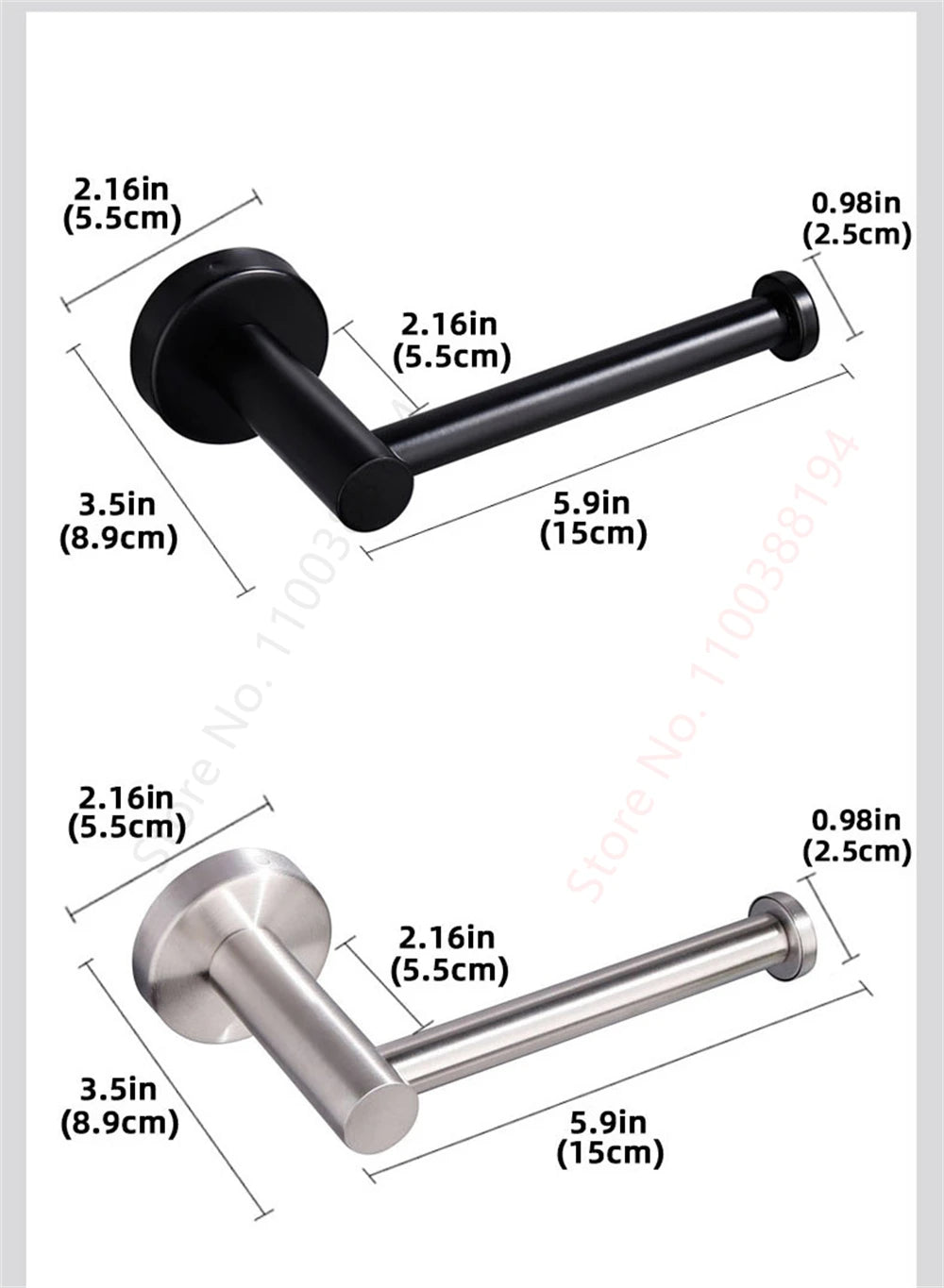 Adhesive Toilet Roll Paper Holder Organizer Wall Mount Storage Stand Kitchen Bathroom No Drill Tissue Towel Dispenser Stainless