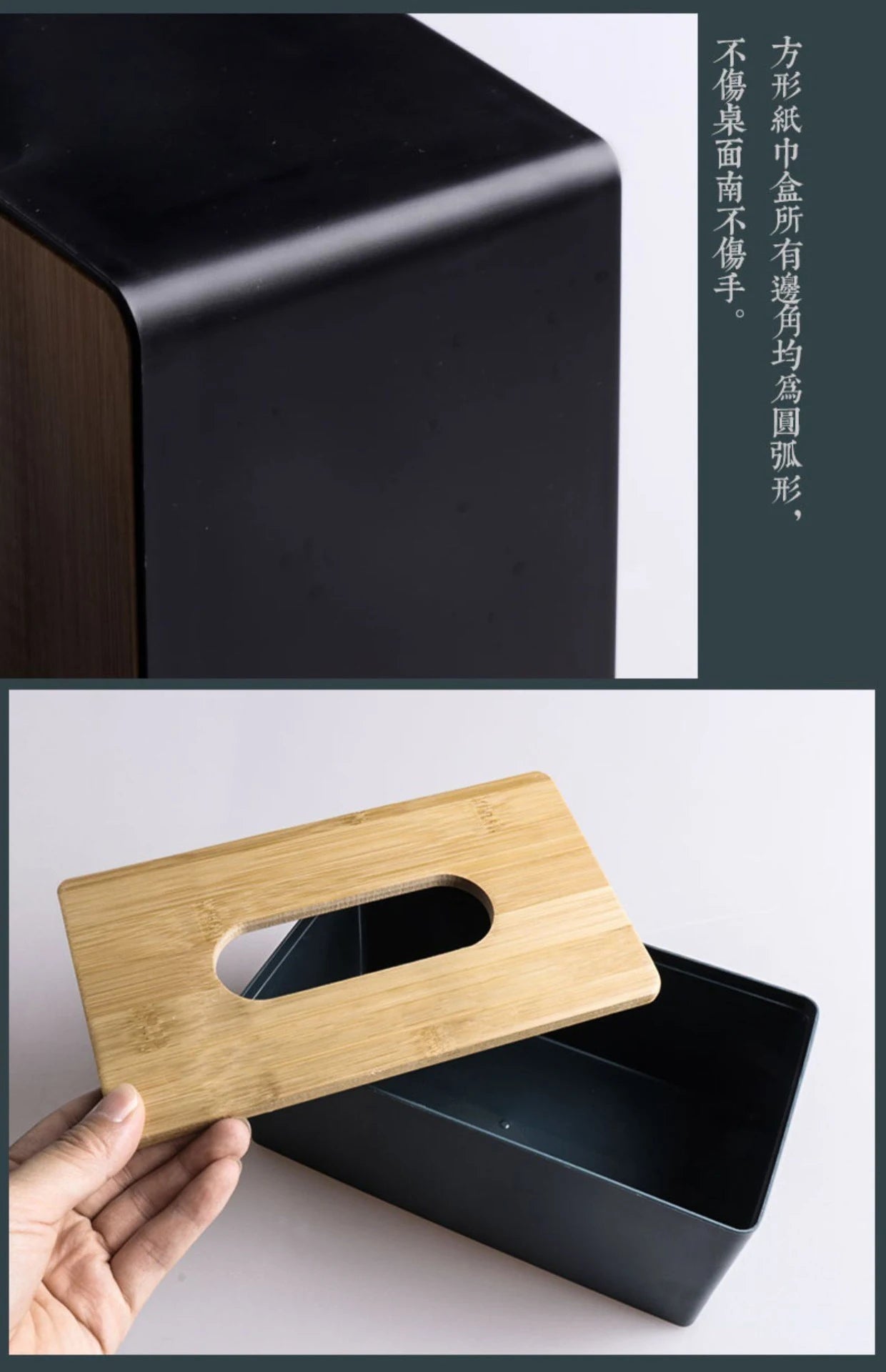 Tissue Box Table Napkin Rings Tissue Case Paper Box Container Bamboo Cover Solid Wood Storage Box Home Tissue Box Holder