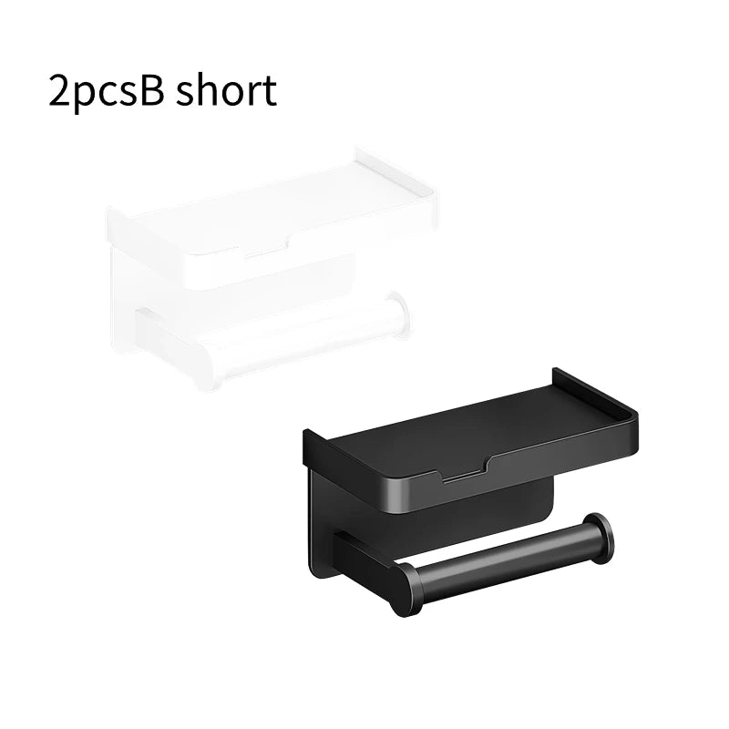 Toilet Paper Holder Wall-Mounted Aluminum alloy Toilet paper holder tissue rack Bathroom tissue holder Bathroom Accessories