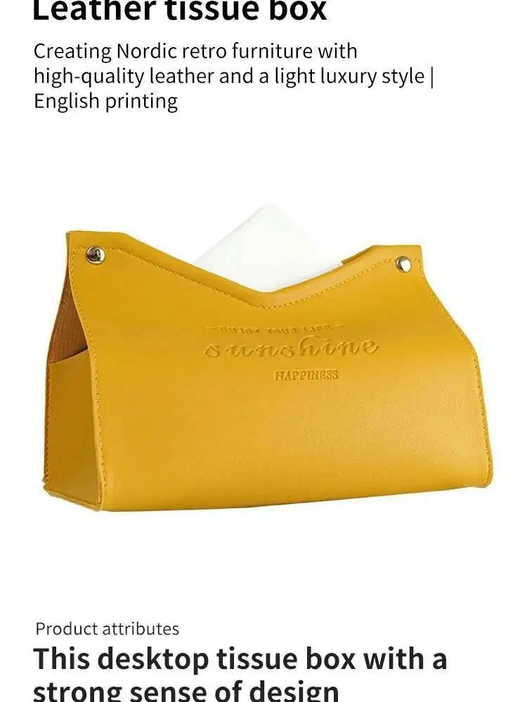 Living Dining Room Tissue Storage Box Environmentally Friendly Multi-Purpose Solid Color Creative Napkin Box