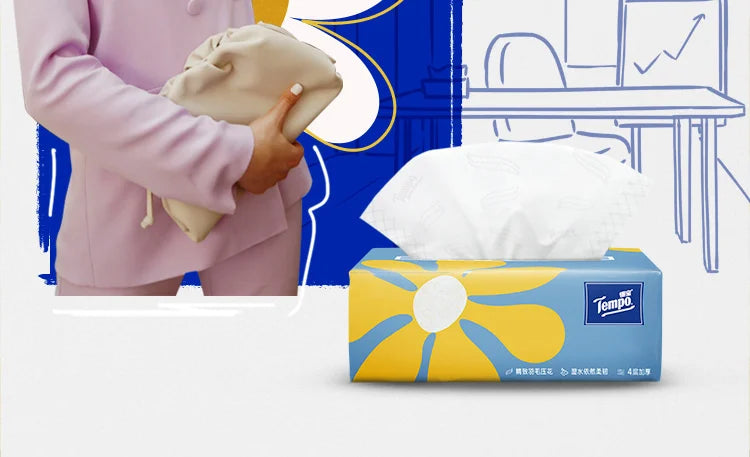Tempo D Tissue 4 Layers 80 eets S Size Series No Fraance Home Use Hygienic Paper Soft Paaging Face Towel Paper