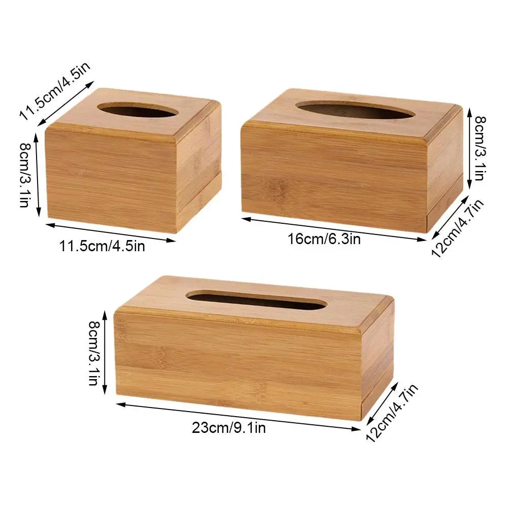 Bamboo And Wood Tissue Box Advertising Box Paper Drawing Box Home Storage Box Restaurant Paper Drawing Box Home Storage Box