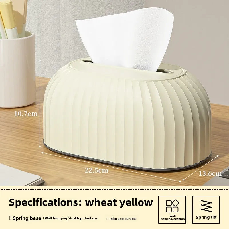Creative Tissue Box with Spring Creative Scandinavian Simple Drawer Box Living Room Coffee Table Tissue Box Desktop Drawer Box