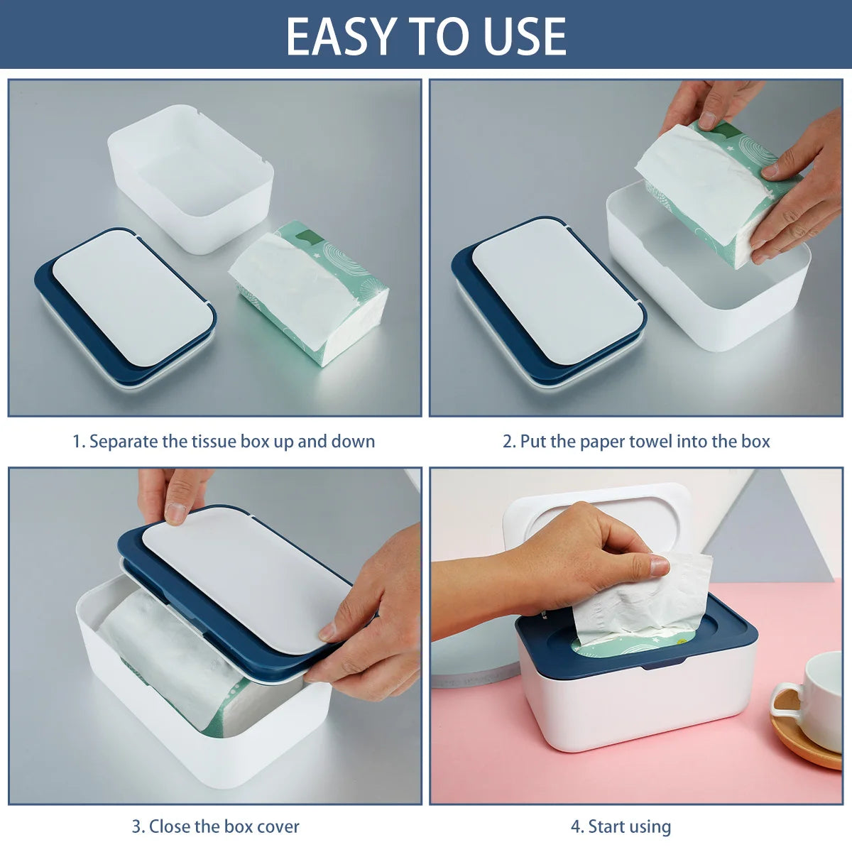 Wet Tissue Box Paper Dispenser Portable with Lid Tissue Storage Box Holder Dustproof  Baby Car Organizer Napkin Hot