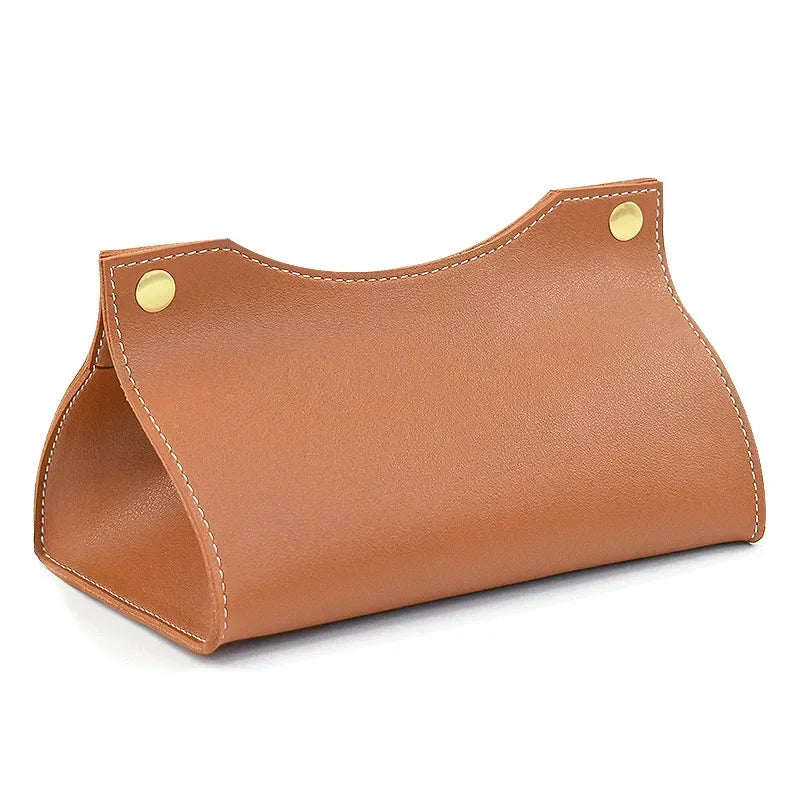 Pu Leather Tissue Box Cover Holder Car Living Room Bedroom Decoration Kitchen Desktop Nordic Home Napkin Holder Large Storage
