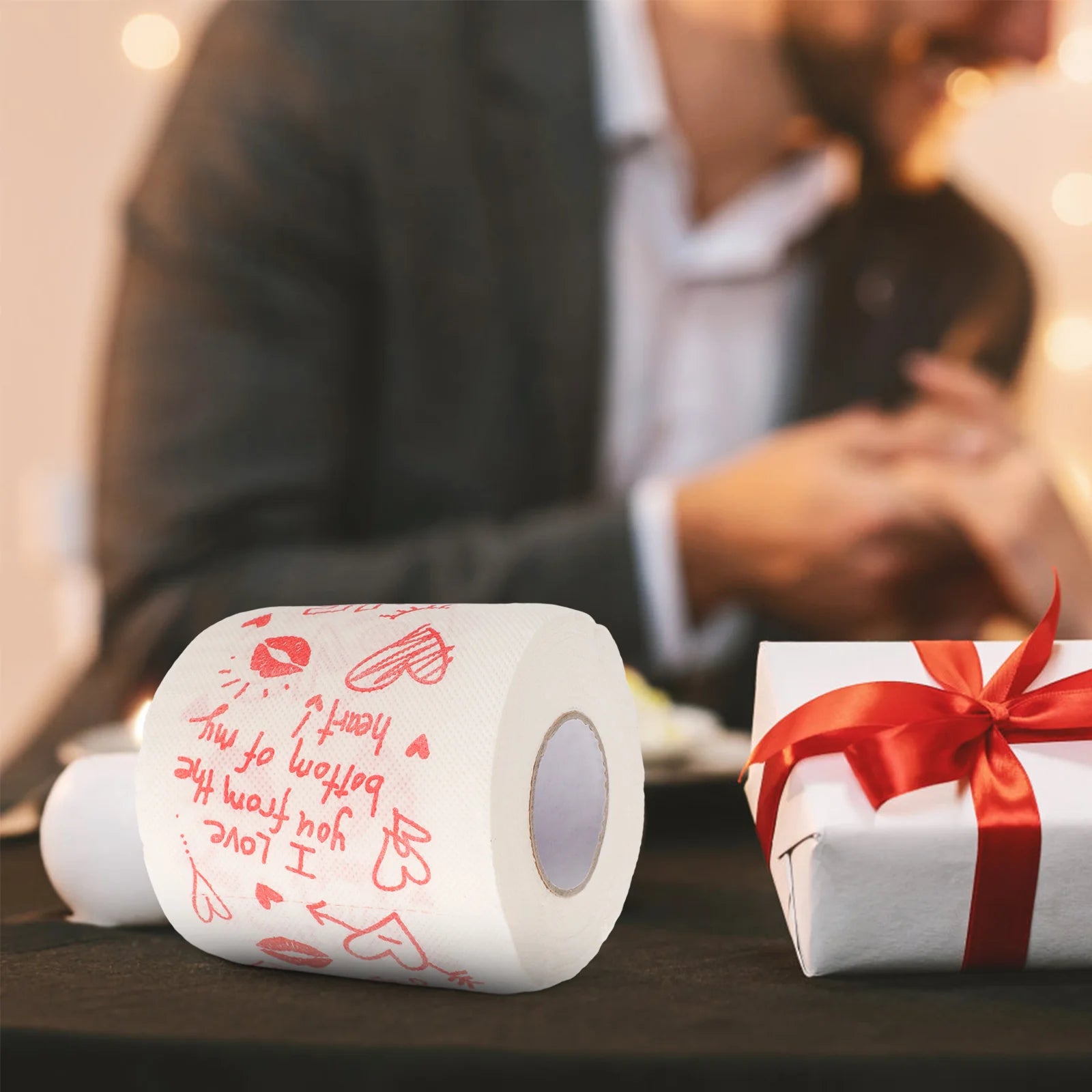 Valentines Day Creative Toilet Paper Roll Bathroom Tissue Soft Napkins Hygienic Dispenser Colored toilet tissue Sanitary Paper